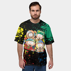 Футболка оверсайз мужская Мультфильм Южный парк персонажи South Park, цвет: 3D-принт — фото 2