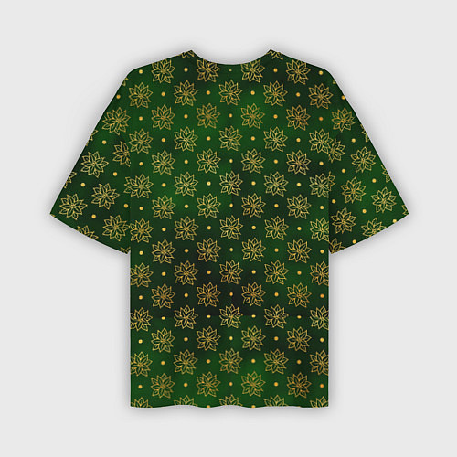 Мужская футболка оверсайз Gold & Green / 3D-принт – фото 2
