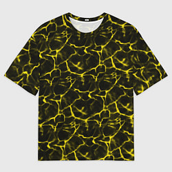 Футболка оверсайз мужская Yellow Ripple Желтая Рябь, цвет: 3D-принт