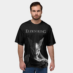 Футболка оверсайз мужская ELDEN RING FEARLESS B&W, цвет: 3D-принт — фото 2