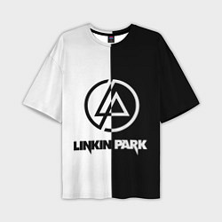 Мужская футболка оверсайз Linkin Park ЧБ