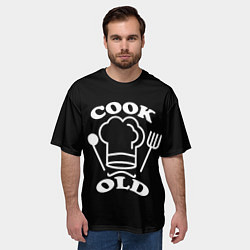 Футболка оверсайз мужская Cook old Старый повар Куколд, цвет: 3D-принт — фото 2