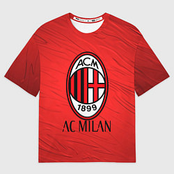 Футболка оверсайз мужская Ac milan милан, цвет: 3D-принт