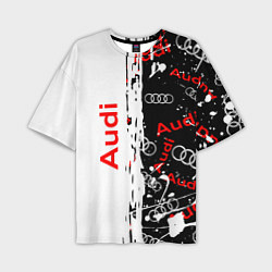 Футболка оверсайз мужская АУДИ Autosport Паттерн, цвет: 3D-принт