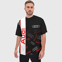 Футболка оверсайз мужская Ауди audi sport, цвет: 3D-принт — фото 2