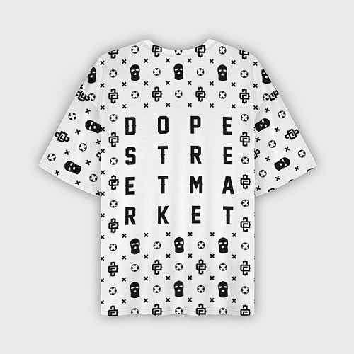 Мужская футболка оверсайз Узор White Dope Camo Dope Street Market / 3D-принт – фото 2