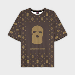Футболка оверсайз мужская Узор Monogramm Ski Mask Dope Street Market, цвет: 3D-принт