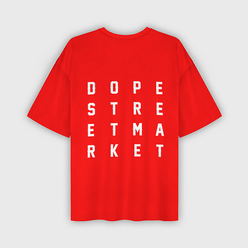 Мужская футболка оверсайз Узор Red Jorman Air Dope Street Market / 3D-принт – фото 2