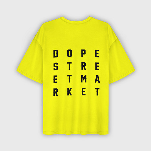 Мужская футболка оверсайз Узор Yellow Jorman Air Dope Street Market / 3D-принт – фото 2