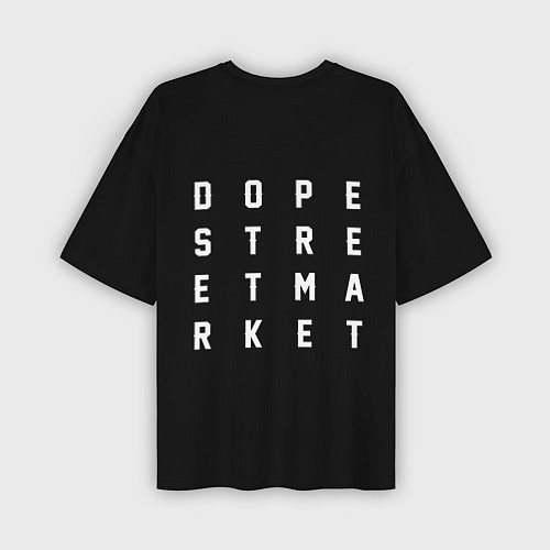 Мужская футболка оверсайз Узор Black Orlani Jeans Dope Street Market / 3D-принт – фото 2