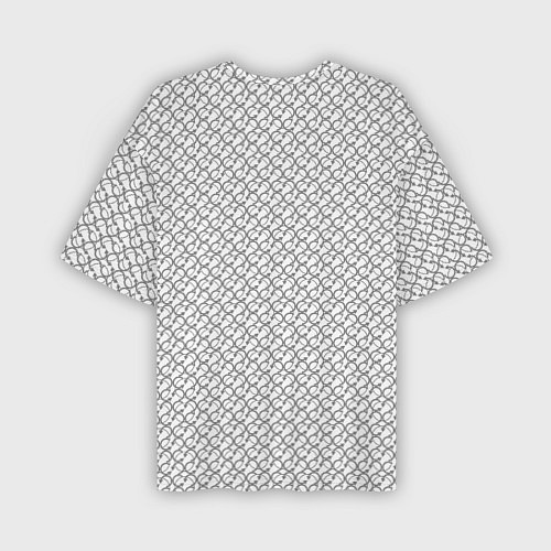Мужская футболка оверсайз Круглые стрелки паттерн / 3D-принт – фото 2