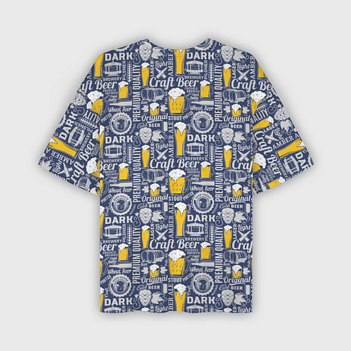 Мужская футболка оверсайз Пиво Craft Beer / 3D-принт – фото 2