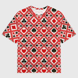 Мужская футболка оверсайз Масти Карточные