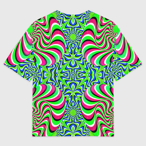 Мужская футболка оверсайз Оптическая Иллюзия Движение Галлюцинаций / 3D-принт – фото 2