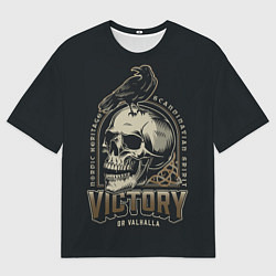 Мужская футболка оверсайз Вальхалла Ворон