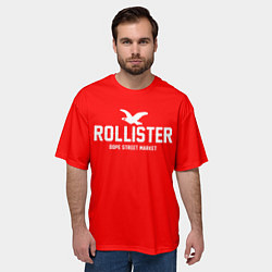 Футболка оверсайз мужская Узор Red Rollister Dope Street Market, цвет: 3D-принт — фото 2