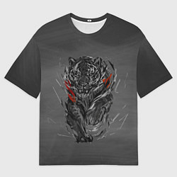 Футболка оверсайз мужская Tiger animal, цвет: 3D-принт