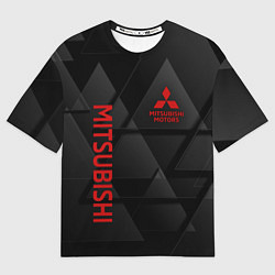 Футболка оверсайз мужская Mitsubishi Геометрия треугольники, цвет: 3D-принт