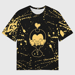Футболка оверсайз мужская Bendy And The Ink Machine heart, цвет: 3D-принт