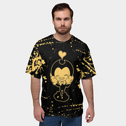Футболка оверсайз мужская Bendy And The Ink Machine heart, цвет: 3D-принт — фото 2