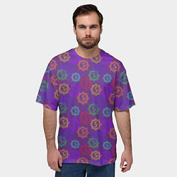 Футболка оверсайз мужская Мантра ОМ - Аум, цвет: 3D-принт — фото 2