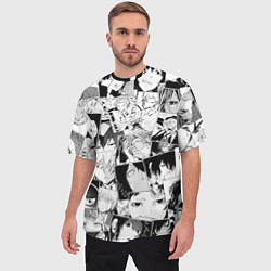 Футболка оверсайз мужская Bungo Stray Dogs pattern, цвет: 3D-принт — фото 2