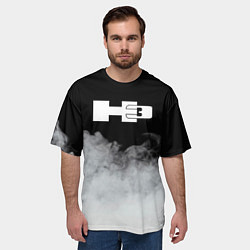 Футболка оверсайз мужская Hummer дым, цвет: 3D-принт — фото 2