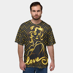 Футболка оверсайз мужская Любовь согревает, цвет: 3D-принт — фото 2