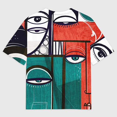 Мужская футболка оверсайз Глаза - арт / 3D-принт – фото 2