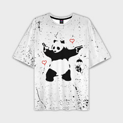 Мужская футболка оверсайз BANKSY БЭНКСИ панда