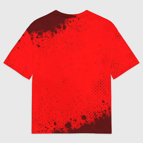 Мужская футболка оверсайз RUSSIA - ГЕРБ Russia Sport Брызги / 3D-принт – фото 2