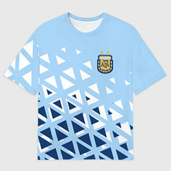Футболка оверсайз мужская Сборная Аргентины футбол, цвет: 3D-принт