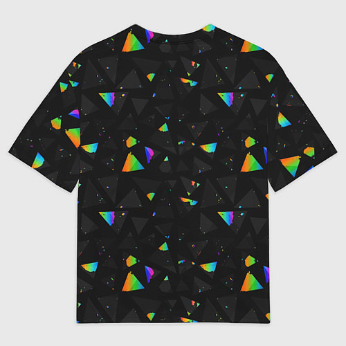 Мужская футболка оверсайз Белый длинный кот / 3D-принт – фото 2