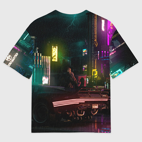 Мужская футболка оверсайз Judy cyberpunk2077 / 3D-принт – фото 2