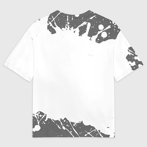 Мужская футболка оверсайз БЭНКСИ - КРЫСА И СЕРДЕЧКО Брызги / 3D-принт – фото 2