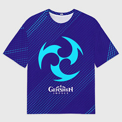 Футболка оверсайз мужская ГЕНШИН ИМПАКТ - ЭЛЕКТРО Абстракция, цвет: 3D-принт
