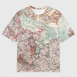 Мужская футболка оверсайз КАРТА МАЛЕНЬКОГО МИРА