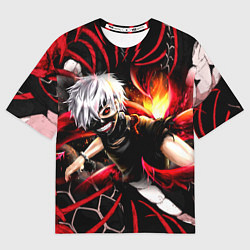 Мужская футболка оверсайз Tokyo Ghoul Токийский Гуль Red Snake