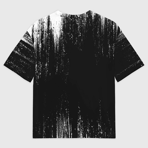 Мужская футболка оверсайз Snake Краски Змея ЧБ / 3D-принт – фото 2
