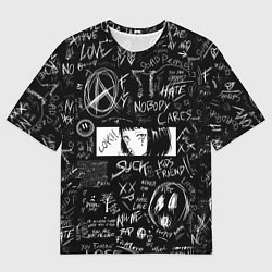 Мужская футболка оверсайз Аниме Анархия eyes love