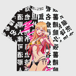 Мужская футболка оверсайз Эта фарфоровая кукла влюбилась Китагава Марин My D