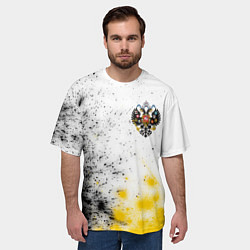 Футболка оверсайз мужская RUSSIAN EMPIRE - ГЕРБ Краска, цвет: 3D-принт — фото 2