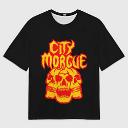 Футболка оверсайз мужская ZillaKami x SosMula City Morgue Черепа, цвет: 3D-принт