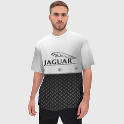 Футболка оверсайз мужская Jaguar Ягуар Сталь, цвет: 3D-принт — фото 2