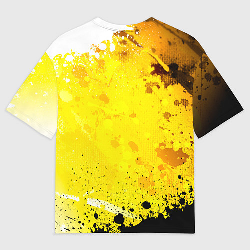 Мужская футболка оверсайз РОССИЙСКАЯ ИМПЕРИЯ - ГЕРБ - Брызги / 3D-принт – фото 2