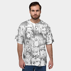 Футболка оверсайз мужская Волчица и пряности pattern, цвет: 3D-принт — фото 2