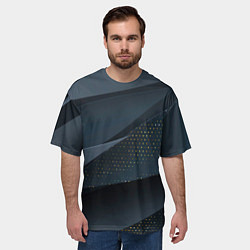 Футболка оверсайз мужская Абстракция с темным фоном, цвет: 3D-принт — фото 2