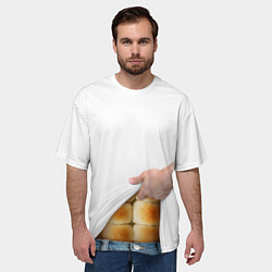 Футболка оверсайз мужская Мучные кубики, цвет: 3D-принт — фото 2