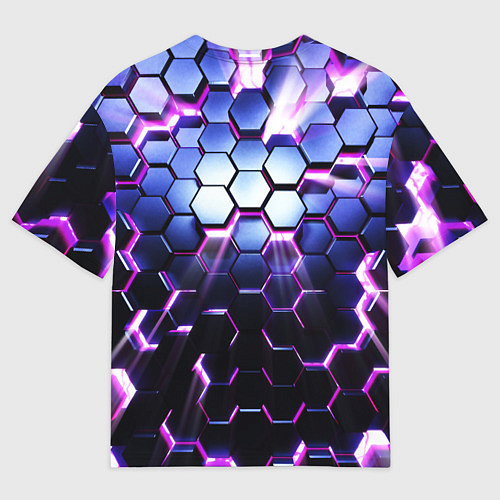 Мужская футболка оверсайз Соты - 3d / 3D-принт – фото 2