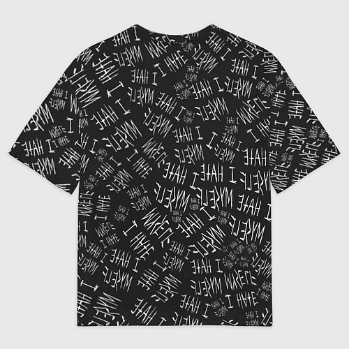 Мужская футболка оверсайз I Hate Myself Dead Inside / 3D-принт – фото 2